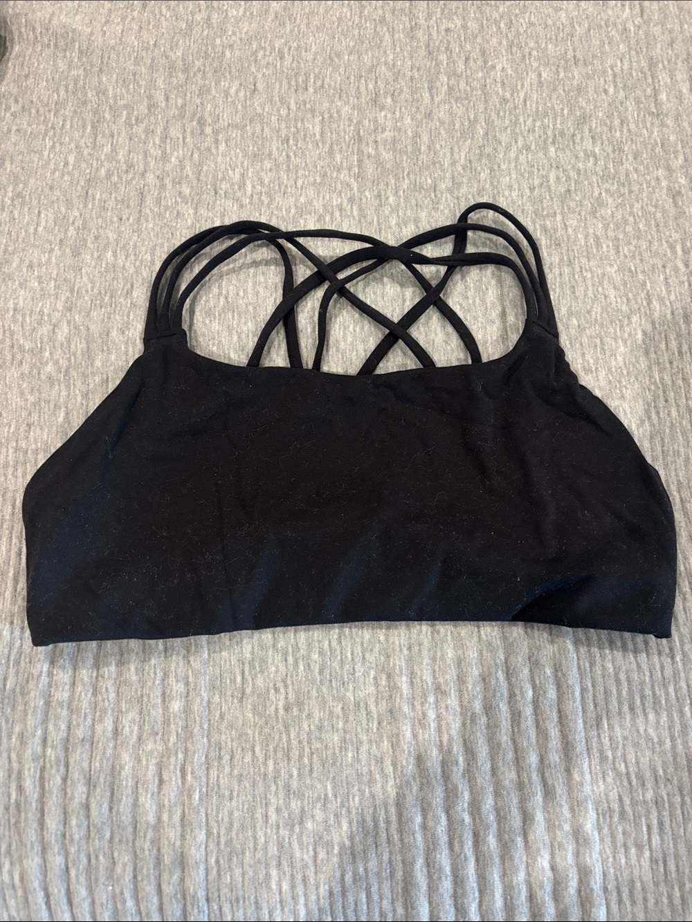 Athleta Black Strappy Sports Bralette